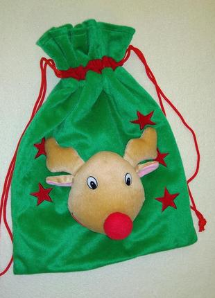 Новогодняя упаковка для подарков "мешок"
