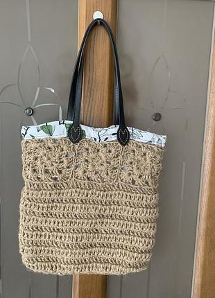 Сумка авоська вязана