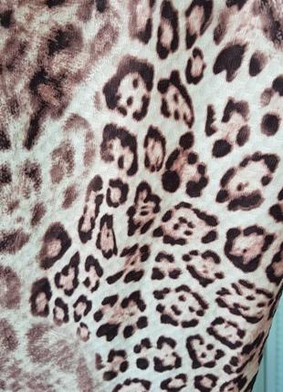 Юбка миди карандаш с принтом леопард8 фото