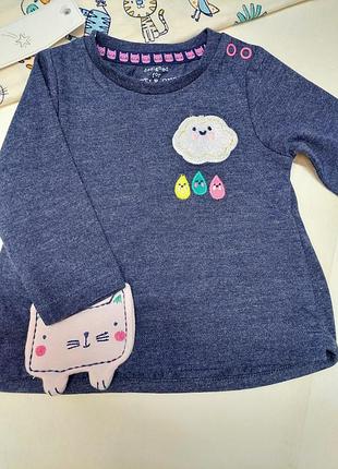 Лонгслив для девочки 62 см 0-3 месяца