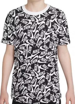 Підліткова дитяча футболка t-shirt nike b nsw tee futura aop ріст 147-158