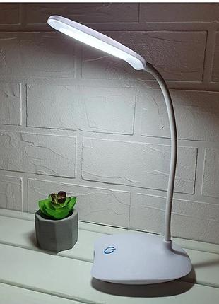 Гнучка світлодіодна настільна led-лампа, яскрава з usb-портом для заряджання, акумуляторна, світильник для школи