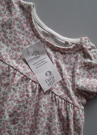 Хлопковое платье в цветочный принт