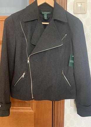 Вовняний піджак, косуха ralph lauren на молнії, р. xs-s