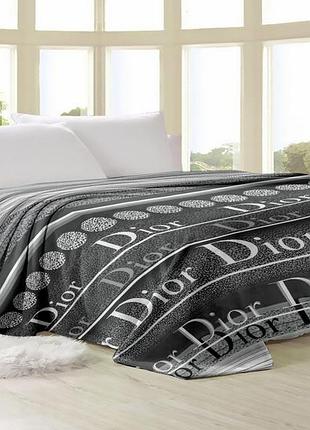 Плед з флису діор сірий (160х210)