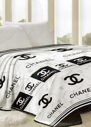 Плед из флиса шанелька белая (200х220)