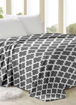 Плед из флиса бубна серая (200х220)