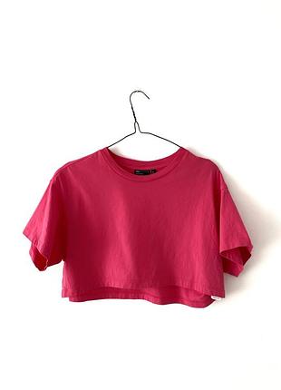 Рожева коротка футболка топ asos design petite