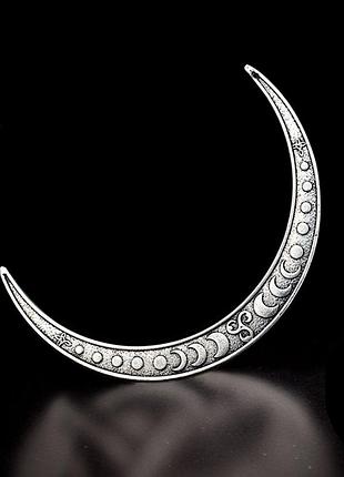 Оригинальное украшение в волос "металлический месяц" бохо этно хипе трайбл стиль