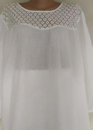 Хорошая нежная блузка из хлопка-жатки отличного качества