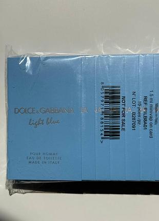 Dolce & gabbana  light blue pour homme пробники спрей по 1,5мл