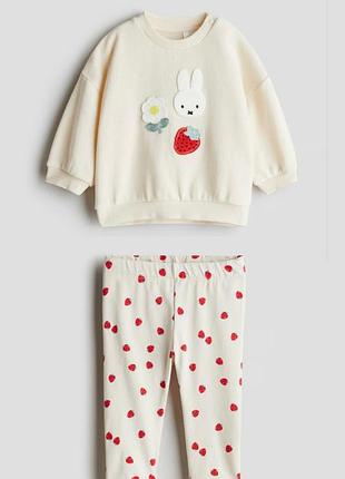 Дитячий комплект для дівчинки без утеплення h&m 80 86 92