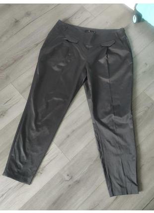 Женские шелковые штаны брюки стального цвета