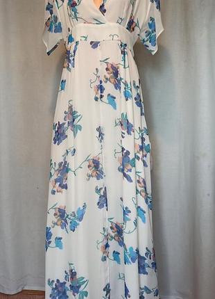 Платье максы french connection праздничное белое в цветочный принт l