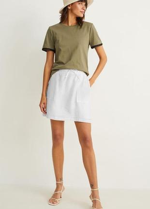 Женская леная юбка, размер m/l, бренд m&amp;spencer.