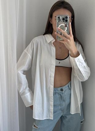 Біла сорочка zara 8