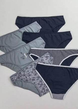 Качественные трусы женские удобные недельки набор 7 штук m, l, xl, 2xl nicoletta туречка