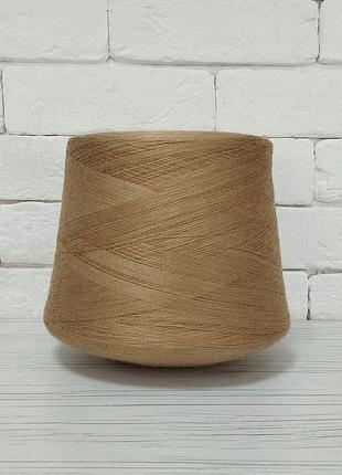 Напіввовняна пряжа для в'язання(охра) 1600 м-100 г