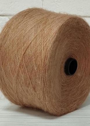 Пушистая и нежная полушерстяная пряжа (охра)
