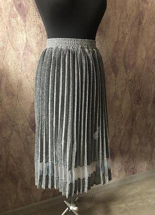 Спідниця пліссе люрекс