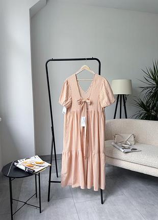 Довга ярусна сукня