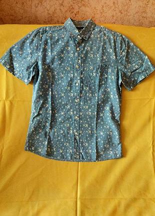 Мужская рубашка, рубашка на короткий рукав