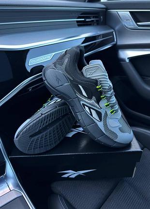 Кросівки reebok zig kinetica || grey black 7