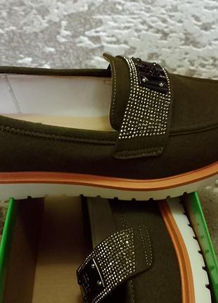 Лоферы замша