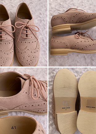 Женские броги из натуральной замши