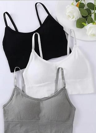 Набір із 3 штук безшовних бюстгальтерів топів