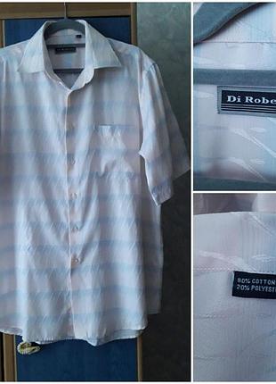 Шикарная рубашка из искусственного шёлка, 52-54, хлопок, полиэстер, 
di roberto, италия