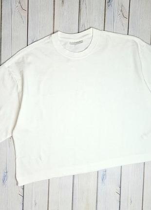 1+1=3 фирменная белая женская футболка оверсайз topshop, размер 48 - 50