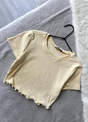 Жовта футболка zara