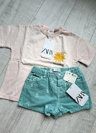 Шорти zara 92,футболка zara 92р.