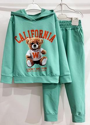 Стильний підлітковий костюм з принтом та надписом 💥 ціна залежить від розміру