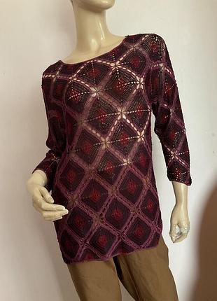 Вʼязана мереживна блузка- светр/ l/ brend oviesse