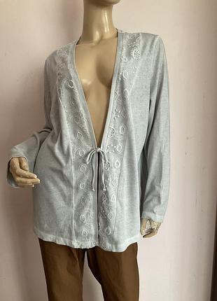 Хлопковый трикотажный кардиган/ xl/ brend bonita