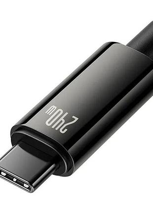 Дата кабель baseus tungsten gold type-c to type-c cable 240w (1m) (cawj04000) black 5