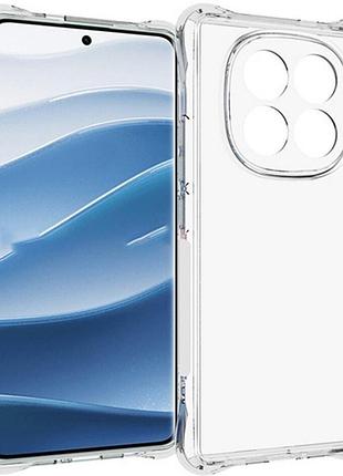 Tpu чохол getman ease logo посилені кути full camera для xiaomi redmi note 14 pro 4g безбарвний (прозорий)