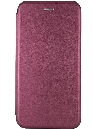 Шкіряний чохол-книжка classy для xiaomi redmi note 13 4g бордовий