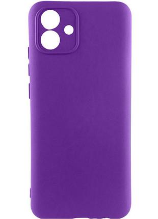Чехол tpu getman liquid silk full camera для samsung galaxy a04e фиолетовый / purple