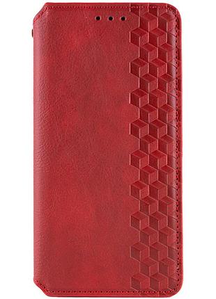 Шкіряний чохол-книжка getman cubic (pu) для samsung galaxy a25 5g червоний