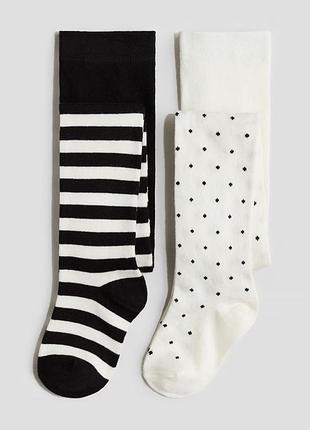 Колготи для дівчинки від h&m ріст від 98 до 140 см уп 2 шт