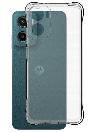 Tpu чехол getman ease logo усиленные углы full camera для motorola moto g05 / e15 бесцветный (прозрачный)