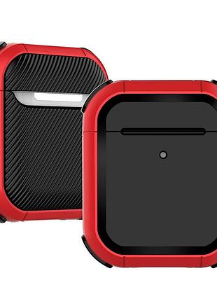 Футляр противоударный black ed. для наушников airpods 1/2 red