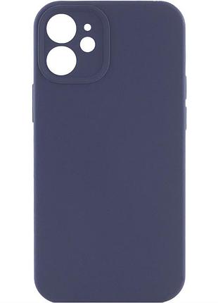 Чехол silk full camera protective (aa) no logo для apple iphone 12 (6.1") темно-синий / midnight blue