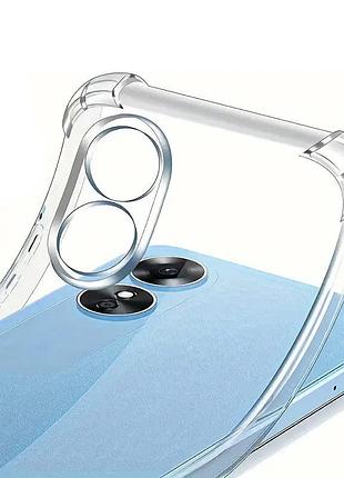Tpu чехол getman ease logo усиленные углы full camera для oppo a38 / a18 бесцветный (прозрачный) 2