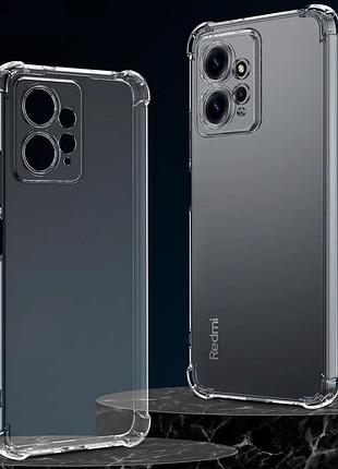 Tpu чохол getman ease logo посилені кути full camera для xiaomi redmi note 12 4g безбарвний (прозорий) 3