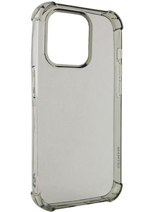 Tpu чехол getman ease logo усиленные углы для apple iphone 14 pro max (6.7") серый (прозрачный) 2