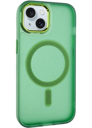 Чехол tpu+pc lily with magsafe для apple iphone 15 (6.1") army green